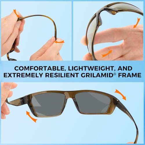 KastKing Huzzah Polarized Sport Sunglasses for Men and Women, Wrap Design - Image 5