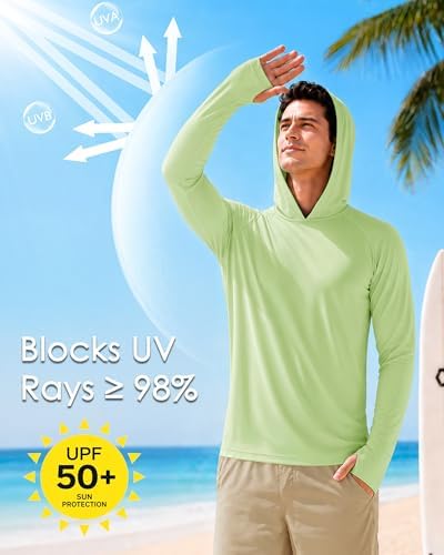 Boladeci Men's UPF 50+ Sun Protection Lightweight Hoodie Shirts Long Sleeve Fishing Shirt SPF UV Hiking Swim - Image 3