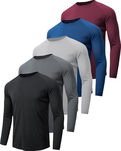 MLYENX 7 Pack Long Sleeve Shirts for Men Sun Protection Quick Dry by MLYENX