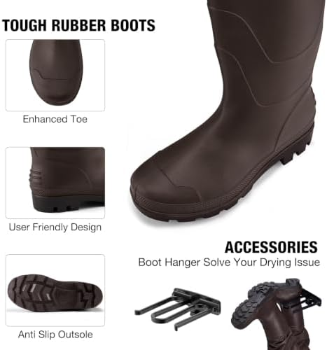 FISHINGSIR Waders for Men Waterproof Women Fishing Chest Wader with Boots - Image 4