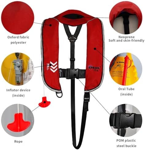 Automatic Inflatable Life Jacket, Preserver PFD for Kids,Life Vest for Kid,Supports Weight up to 160 pounds(YSH725) - Image 2