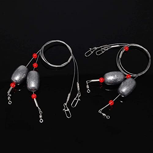 Fishing Carolina Rigs Saltwater Egg Sinker Grouper Rigs, Stainless Steel Wire Leaders, for Catfish Snapper Flounder Sea Bass Surf Fishing Bottom Rig - Image 6
