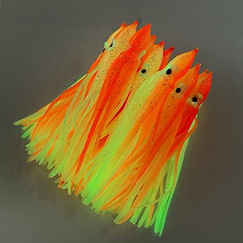 Hoochie Octopus Skirts Trolling Lures Fishing Tackle Soft Plastic Lures Luminous Squid Skirts Saltwater/Bait Lures1.9 '' - 8 ''（22PK） - Image 2