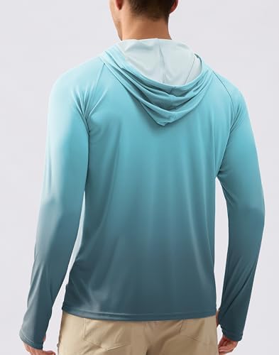 Pudolla Men's Sun Protection Hoodie Shirts UPF 50+ Fishing Hiking Shirt - Image 2