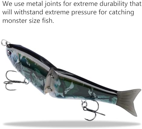 Bassdash SwimShad Glide Baits Jointed Swimbait Bass Pike Salmon Trout Muskie Fishing Lure - Image 5