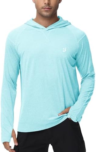 Roadbox Men's UPF 50+ Fishing Shirts, Long Sleeve UV Sun Protection Hoodie by Roadbox