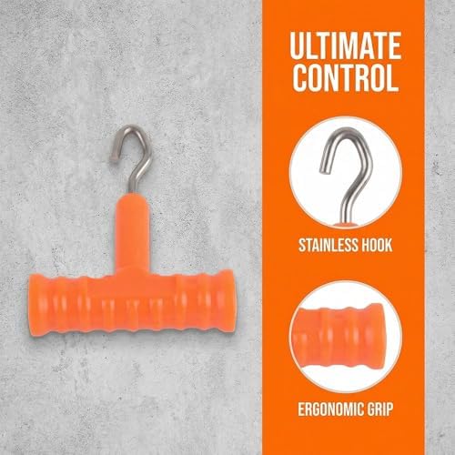 10 Pcs Fishing Knot Puller Set – T-Shape Handle for Carp Rig Construction, Stainless Steel Baiting Tool with Ergonomic Grip (1.97" Length)‌ - Image 4