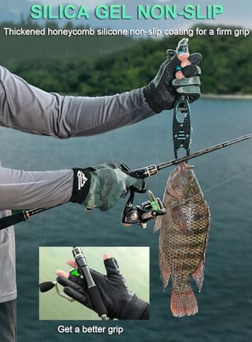 SUJAYU Fishing Gloves Men & Women, Ice Fishing Gear Hunting Gloves for Men Cold Weather, Kayak Gloves Fly Fishing Gear Cold Weather Hunting Gear - Image 4