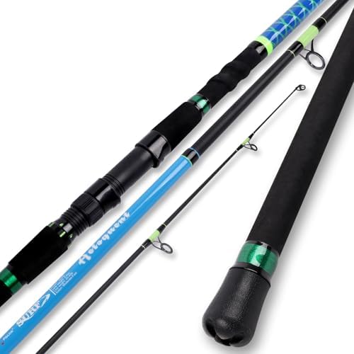Fiblink 3-Piece Surf Fishing Rod, Portable Travel-Friendly Rod, Spinning/Casting Carbon Fiber Fishing Pole(10’/10’6”/13’) by Fiblink