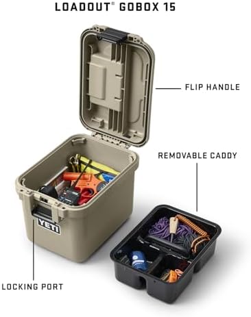 YETI LoadOut GoBox Collection, Divided Waterproof Cargo Case, Dry Box, Camera Case, Fishing Tackle Box - Image 2