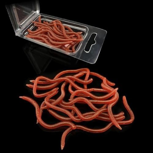 20pcs Bass Fishing Worms - Soft Plastic Baits & Lures for Fresh Water Fishing by Unknown