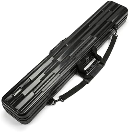 Hard Shell Fishing Rod Case, 50" Protective Rod Tube (4-in-1 Set) for 7ft 2-Piece Rods, Crushproof & Water-Resistant Travel Carrier, Heavy-Duty Storage for Bass, Fly & Saltwater Fishing by Cwanluu