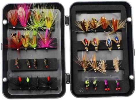 Assorted Fly Fishing Lures 32pcs with Magnetic Box for Salmon(C-32PCS) - Image 5