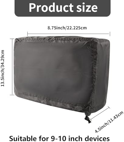 Fishfinder Cover 3-10in,Depth Finder Oxford Fabric Waterproof Protection Accessories,for Hummingbird Lowrance Models,Protects Your Screen and Device from Sun Adverse Weather Damage Fishing - Image 5