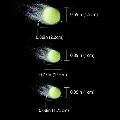 BASSDASH Fly Fishing Wet Flies Streamers Nuke Eggs for Trout Steelhead Salmon Fishing, Fly Lure Kit with Box - Image 3