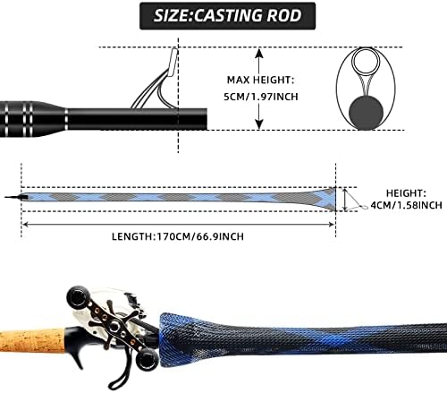 SF Fishing Rod Socks Pole Sleeve Cover Protector Gloves - Image 2