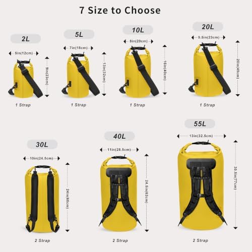 Unigear Floating Waterproof Dry Bag for Kayaking, 2L/5L/10L/20L/30L/40L - Image 3