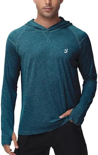 Roadbox Men's UPF 50+ Fishing Shirts, Long Sleeve UV Sun Protection Hoodie by Roadbox