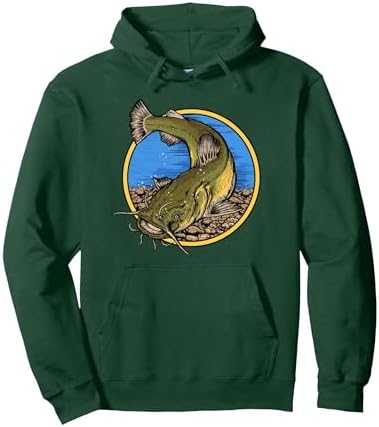 Flathead Catfish Fishing Pullover Hoodie by Unknown