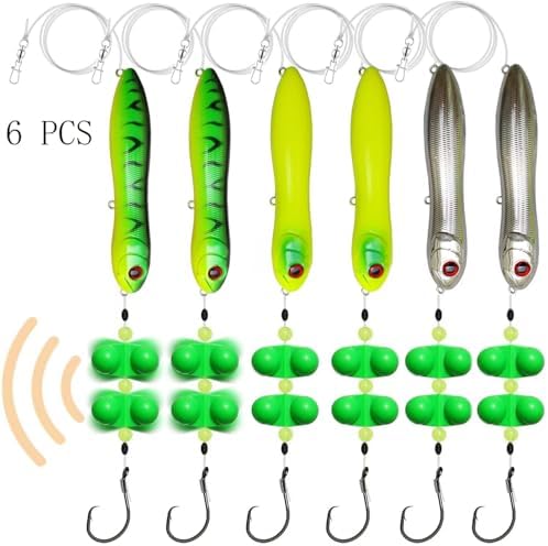 HADORAM Catfish Float Rigs with Catfish Rattles Rattling Catfishing Tackle for Bank Fishing Cooper Rig Equipment Circle Hooks for Peg Floats Santee Rig - Image 2