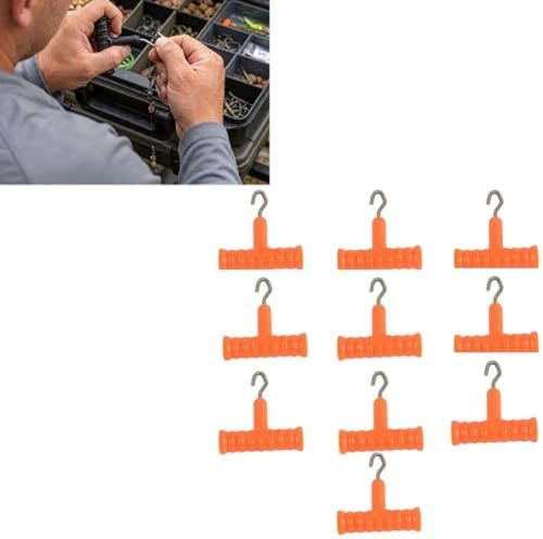 10 Pcs Fishing Knot Puller Set – T-Shape Handle for Carp Rig Construction, Stainless Steel Baiting Tool with Ergonomic Grip (1.97" Length)‌ - Image 6