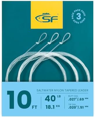 SF Hand Tied Loop Fly Fishing Tapered Leader Freshwater Trout by SUNSHINEFISHING