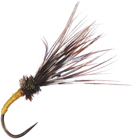 BASSDASH Trout Fly Fishing Flies Tenkara Wet Dry Flies Nymphs Sakasa Kebari 12pcs Assortment Barbless Barbed Hooks - Image 3