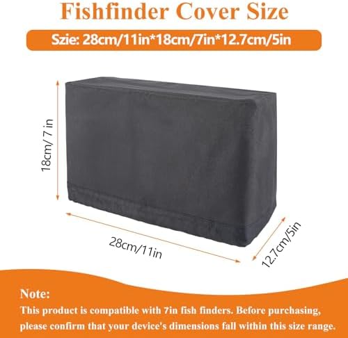 Fishfinder Cover 3-10in,Depth Finder Oxford Fabric Waterproof Protection Accessories,for Hummingbird Lowrance Models,Protects Your Screen and Device from Sun Adverse Weather Damage Fishing - Image 3