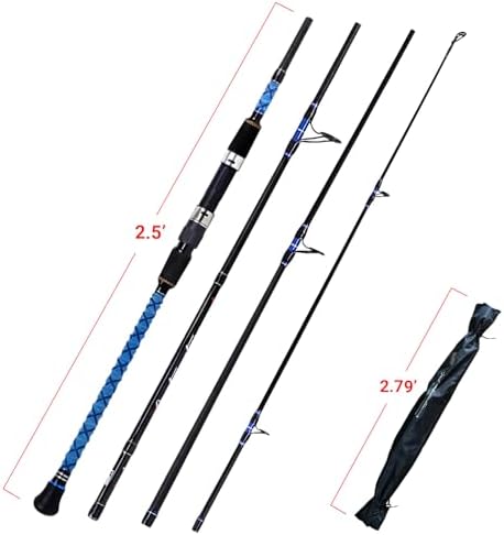 Fiblink Surf Spinning Fishing Rod Carbon Travel Surf Rod 2 Piece/3 Piece/4 Piece Spinning Fishing Rod 9'/10'/11'/12'/15' - Image 2