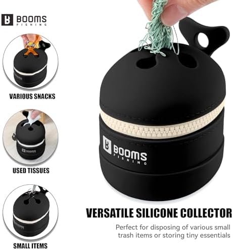 Booms Fishing Portable Trash Pouch: Silicone Expandable & Collapsible Fishing Line Waste Cantainer - ST2 Eco-Friendly Reusable Garbage Holder for Fishing, Hiking, Camping & Outdoor Activities - Image 6