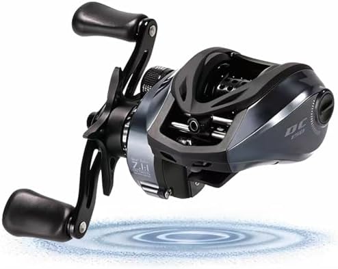 DCast Baitcasting Fishing Reel with Digital Anti-Backlash Control & Smart Braking System, Lightweight Easy-Cast Baitcaster for Bass Fishing by KingKatch