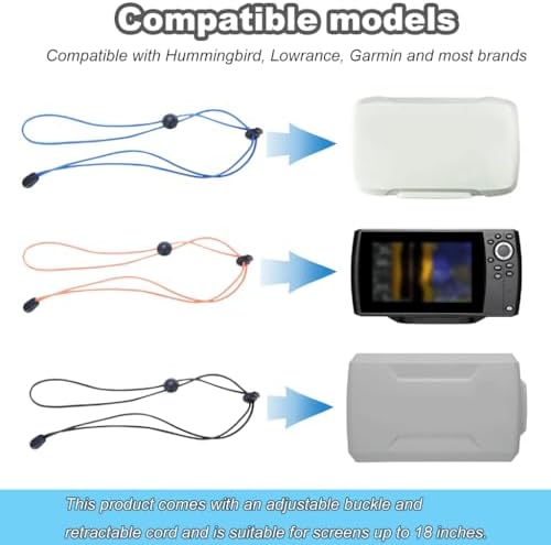 Fishing Graph Cover Straps, Adjustable Fish Finder Bungee for Up to 18 inch - Image 3