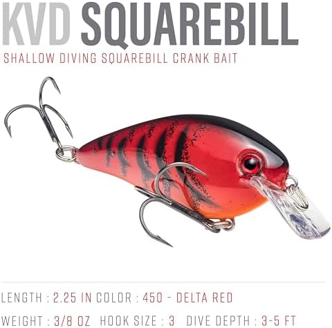Strike King KVD 1.5 Hard Knock Fishing Lure, 3/8 oz, 3D Lifelike Eyes - Image 2