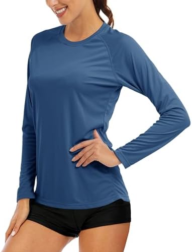 MAGCOMSEN Women's Long Sleeve Shirts UPF 50+ Sun Protection Shirts for Hiking Fishing Workout Rash Guard by MAGCOMSEN