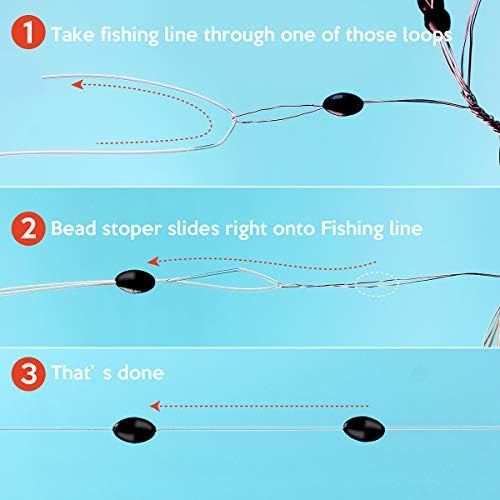 Fishing Rubber Bobber Peg Sinker Stopper Black Oval Bead Texas Rig Weight Floats Stops Durability Flipping Terminal Tackle Accessories for Saltwater Freshwater 3 Size - Image 4
