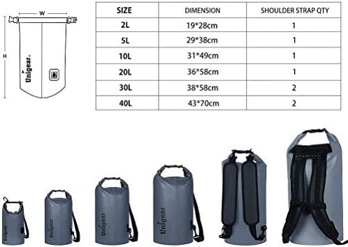 Unigear Floating Waterproof Dry Bag for Kayaking, 2L/5L/10L/20L/30L/40L - Image 2