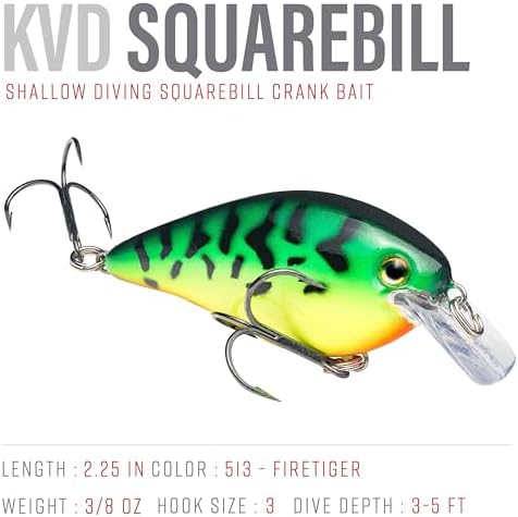 Strike King KVD 1.5 Hard Knock Fishing Lure, 3/8 oz, 3D Lifelike Eyes - Image 2