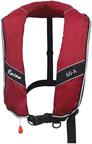 Top Safety Oversized Adult Life Jacket with Whistle - Manual Version Inflatable Lifejacket Life Vest PFD for Boating Fishing Sailing Kayaking Surfing Swimming - XL XXL XXXL Extra Large Plus Size Adult by SafeMax