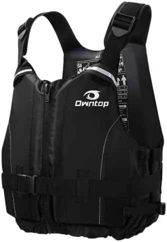 Owntop Swim Jacket Adult | Adjustable Crotch Strap | Large Armhole | Sturdy Zipper & Buckle | Kayak, Boating, Fishing, Paddle Sports by Owntop