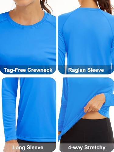MAGCOMSEN Women's Long Sleeve Shirts UPF 50+ Sun Protection Shirts for Hiking Fishing Workout Rash Guard - Image 5