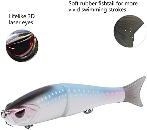 Bassdash SwimShad Glide Baits Jointed Swimbait Bass Pike Salmon Trout Muskie Fishing Lure - Image 4