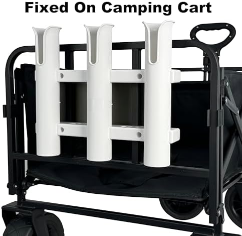 HiUmi Wall Mounted Fishing Rod Holders Tubes Links Fishing Rod Holder Rack Rests (3-Pole-White) - Image 2