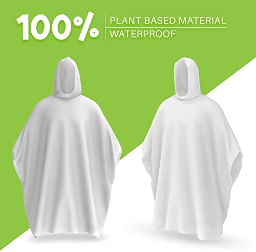 Hagon PRO Disposable Rain Ponchos for Adults, Hooded Poncho, Family 5 Pack - Image 6