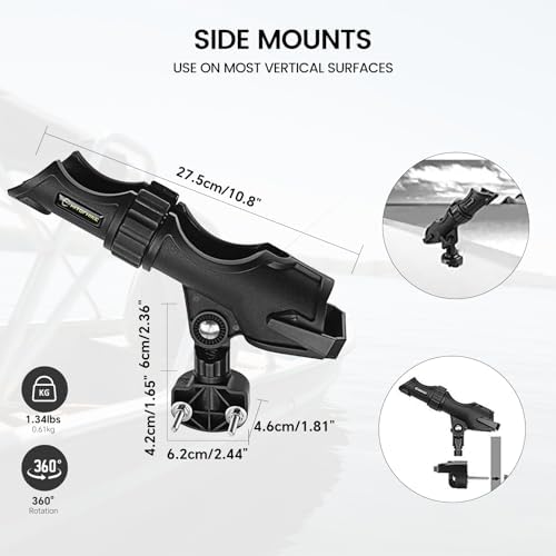 HITORHIKE Fishing Rod Holder Universal Fit Kit Allows for 360-degree Adjustment Kayak Fishing Boat Powerlock Rod Holder - Image 2