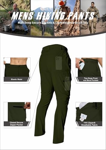 Men's Lightweight Hiking Cargo Pants Waterproof Quick Dry Travel Climbing Camping Fishing Mens Work Pants Outdoor - Image 5