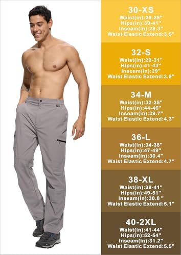 Men's Lightweight Hiking Cargo Pants Waterproof Quick Dry Travel Climbing Camping Fishing Mens Work Pants Outdoor - Image 6