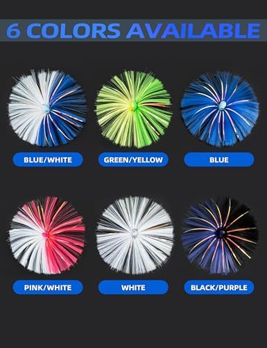 BLUEWING Sea Trolling Lures with Lead Head Saltwater Fishing Witches Big Game Ballyhoo Skirt for Tuna, Wahoo, Sailfish, Mahi Mahi 1oz, 2oz, 4oz, 6oz, 8oz - Image 6
