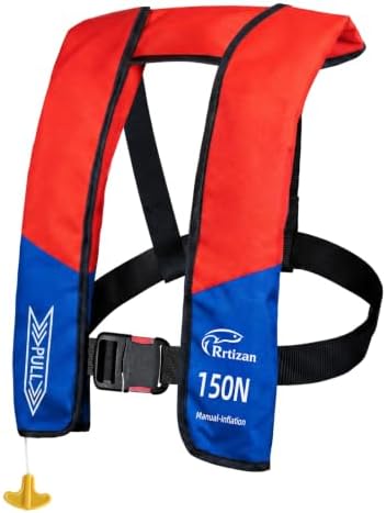 Rrtizan Manual Inflatable Life Jacket for Adults Fishing Sailing Boating by RrtizanSummerandWinterProducts