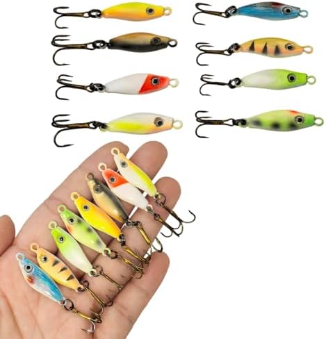 Ice Fishing Jigs Jig Head Fishing Bait Kit Winter Drop Water Metal Jig for Crappie, Panfish, Walleye, Bluegills and Other Species by Laxygo