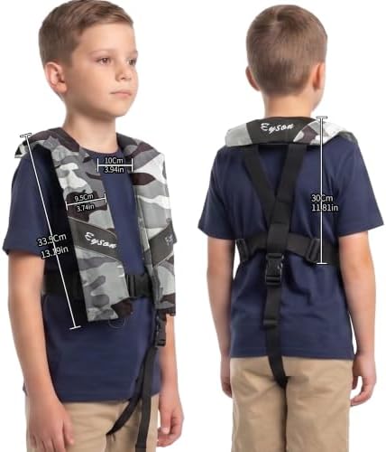 Automatic Inflatable Life Jacket, Preserver PFD for Kids,Life Vest for Kid,Supports Weight up to 160 pounds(YSH725) - Image 5